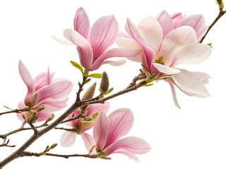 Obraz premium A photo featuring a branch of pink flowered magnolia