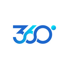 A 360 Degree Three Sixty Digit Logo Design Concept