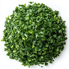 Obraz premium A pile of chopped green vegetables