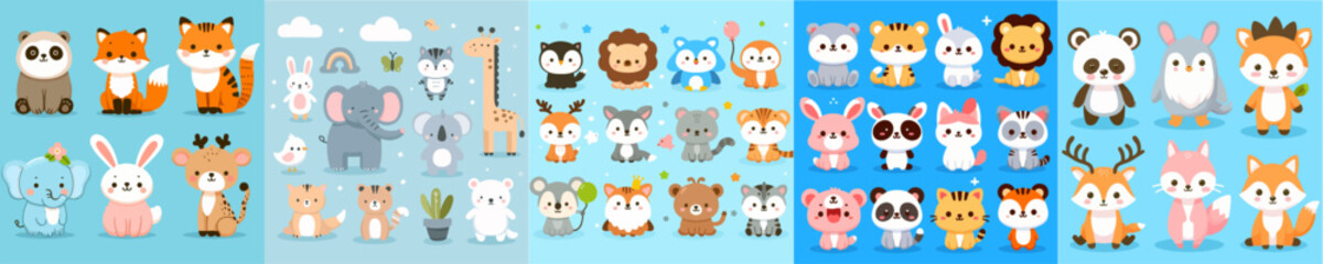 bundle of cute animals illustration