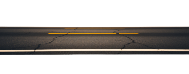 Well-Maintained Asphalt Road with Clear Lane Markings