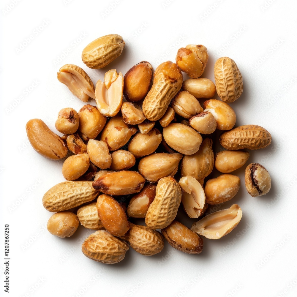 Poster a pile of peanuts with some of them open