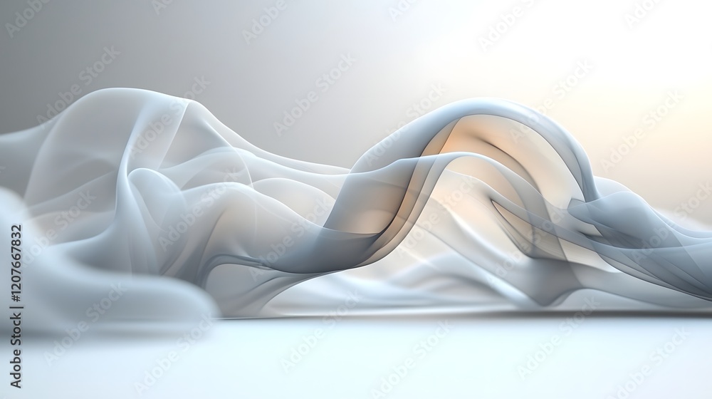Poster delicate warm smoke drifting effortlessly on clean white background evoking grace and warmth soft fl