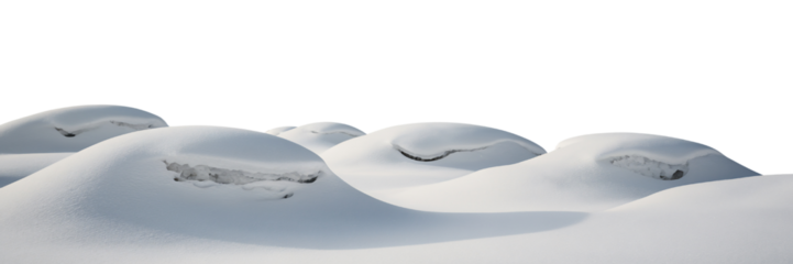 Pristine Snowy Landscape with Gentle Undulating Mounds