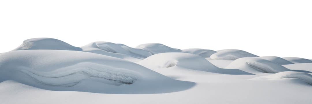 Pristine Snowy Landscape with Gentle Undulating Mounds