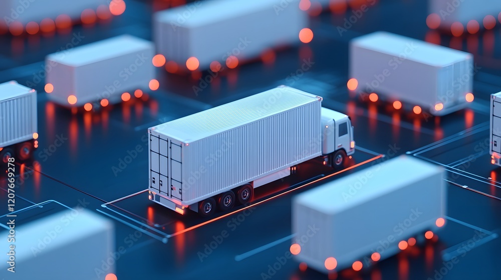 Poster global logistics nodes with directional flow arrows showcasing efficient shipment coordination in 3d