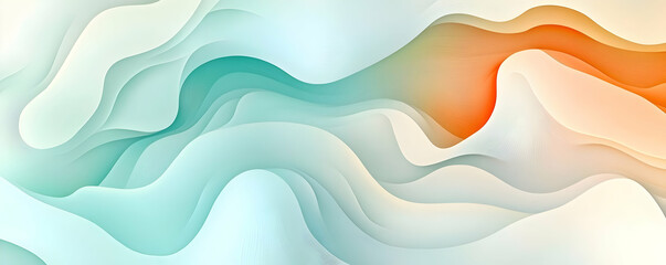 Abstract teal wave art background design