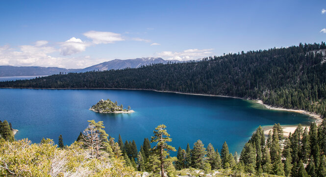 lake and mountains