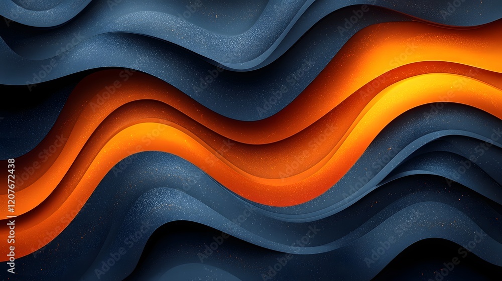 Leinwandbilder Captivating fluid wave gradient abstract texture with dark and light contrasting colors ideal for creating premium modern designs backgrounds and visuals