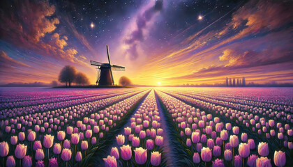 柔らかな色彩で描いたチューリップと風車の風景。
花畑と星空が織りなす調和の瞬間。
自然が奏でる優しい色彩のハーモニー。
風車と花畑の安らぎの情景。
穏やかな夜に包まれるチューリップの花畑。
柔らかな光に包まれる田園風景。
心を穏やかにする色彩の風景画。
Generated by AI.
