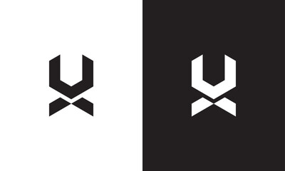Obraz premium UX logo, monogram unique logo, black and white logo, premium elegant logo Vector