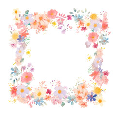 PNG Flowers art illustration colorful.