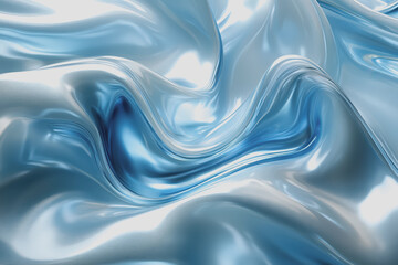 Obraz premium Abstract liquid metal fluidity fluid lines distorted lines abstract futuristic shapes in the air.