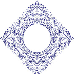 Beautiful flower art and mandala vector design