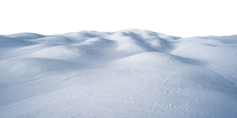 Serene Winter Landscape of Soft Snowy Hills