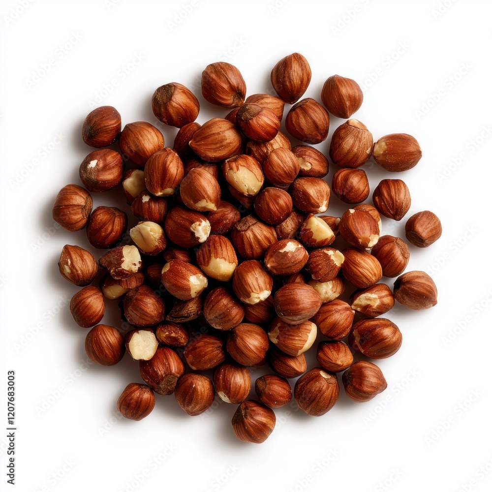 Poster a pile of nuts with some of them missing