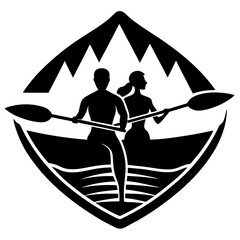 Kayak Logo with Male and Female