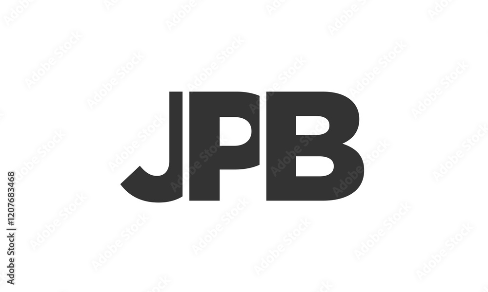 Fototapete JPB logo design template with strong and modern bold text. Initial based vector logotype featuring simple and minimal typography. Trendy company identity.