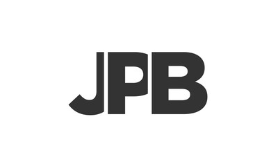 JPB logo design template with strong and modern bold text. Initial based vector logotype featuring simple and minimal typography. Trendy company identity.