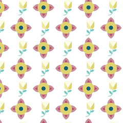 seamless pattern with funny birds