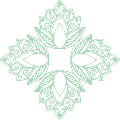 Beautiful flower art and mandala vector design