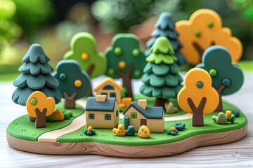 Elementary school camps cut out on a white background