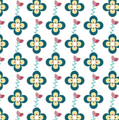 seamless background with flowers