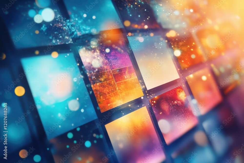 Poster stunning abstract design for a calendar featuring vibrant colors and dynamic patterns