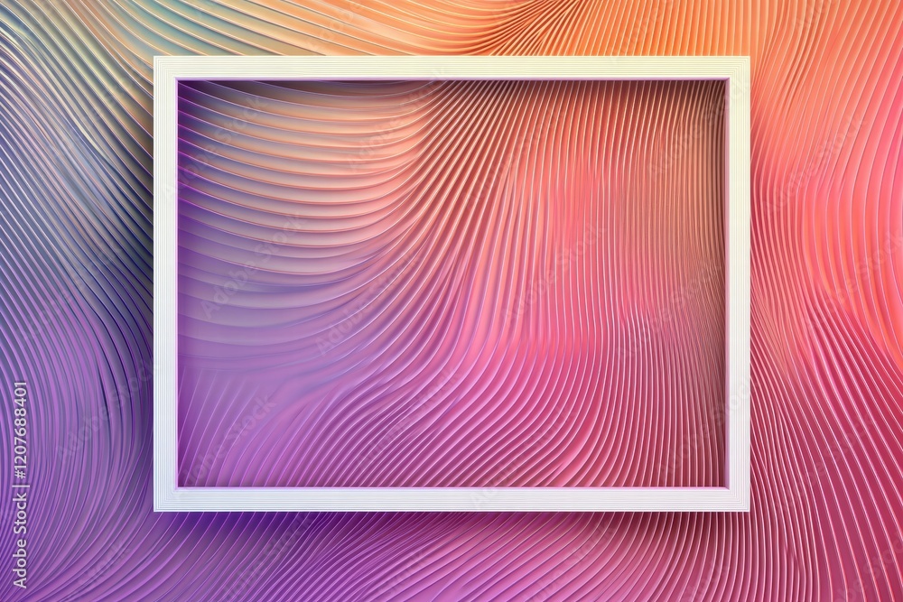Poster elegant thin line frames on a textured gradient background for artistic display