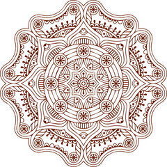 Beautiful flower art and mandala vector design
