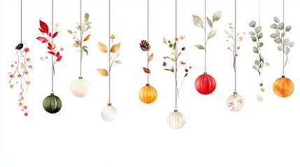 Hanging decorative lanterns with floral and plain designs create charming atmosphere. vibrant colors and varied shapes add touch of elegance to any space