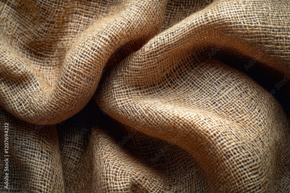 Poster fine texture of woven fabric showcasing intricate thread patterns and soft drape