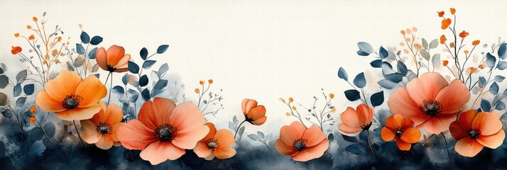 Floral wedding invitation template with vibrant elements and elegant design