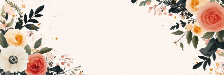 Elegant wedding invitation template featuring beautiful floral elements and soft colors