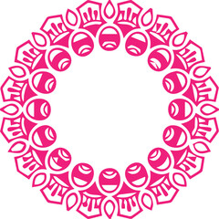 Beautiful flower art and mandala vector design