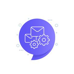 email automation line icon for web