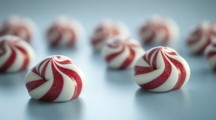Obraz premium Colorful Peppermint Candy on Smooth Surface