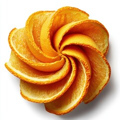 Fototapeta premium Orange Slices Arranged in a Beautiful Floral Pattern Design