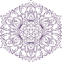Beautiful flower art and mandala vector design