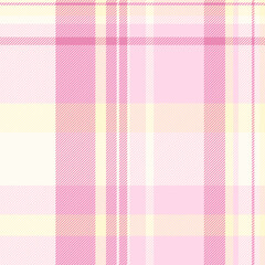 Delightful pastel pink and cream plaid pattern.  Perfect for textiles, fashion, or website backgrounds.  Subtle diagonal stripes create a soft, feminine aesthetic.