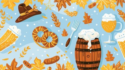 Oktoberfest German Beer Festival Vertical Background