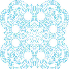 Beautiful flower art and mandala vector design