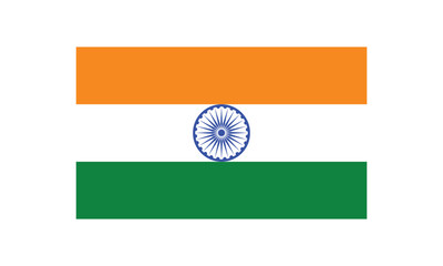 Indian flag isolated on transparent background.