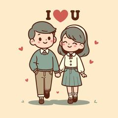 cartoon couple illustration
