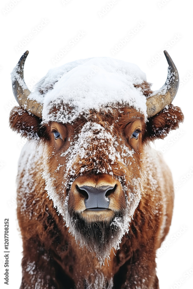 Wall mural bison, isolated on a transparent background