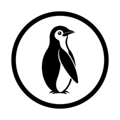 penguin silhouette vector