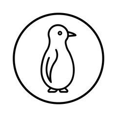 penguin silhouette vector