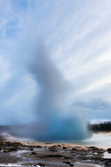 Geyser in Iceland exploding