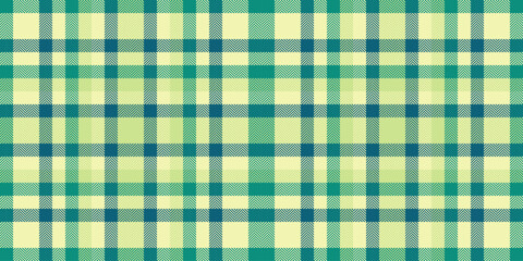 Repetitive plaid tartan background, panjabi fabric texture check. 60s pattern vector seamless textile in light and teal colors.