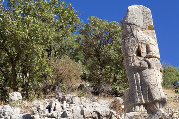 The second stele in Southestern Turkey. The broken stele with God Apollo